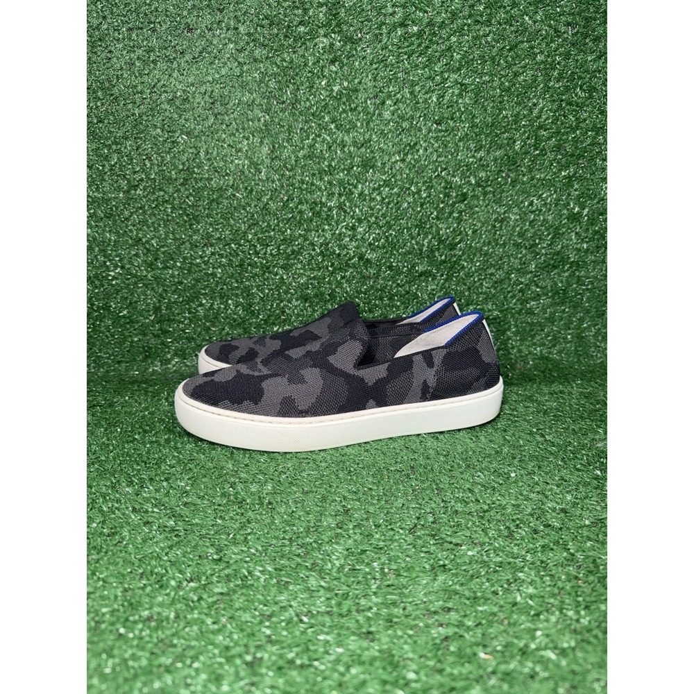 Rothy's The Original Slip On Women Size 7.5 Black Grey Camo Comfort Mesh Shoes - Picture 4 of 9
